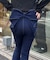 【Lサイズが登場！】【後ろ姿まで可愛い】バックリボンデニムフレアパンツ