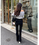 【Lサイズが登場！】【後ろ姿まで可愛い】バックリボンデニムフレアパンツ