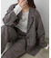 【2枚SET】テーラードジャケット+ワイドパンツ