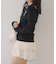 オフショルブローチ付きニット