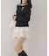 オフショルブローチ付きニット