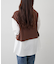 ネックレス刺繍ドッキングプルオーバー
