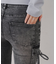 リボンカーゴデニムフレアパンツ