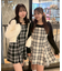 【Tweed Collection】肩リボンミニジャンスカ
