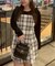 【Tweed Collection】肩リボンミニジャンスカ