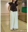 【natural couture】イージーウエストワイドパンツ