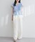 【natural couture】イージーウエストワイドパンツ