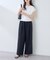 【natural couture】イージーウエストワイドパンツ
