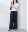 【natural couture】イージーウエストワイドパンツ