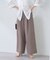 【natural couture】イージーウエストワイドパンツ