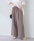 【natural couture】イージーウエストワイドパンツ