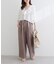 【natural couture】イージーウエストワイドパンツ