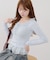【主役級のデザイン】チェックフリルTシャツ