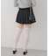 ドットベルト付プリーツミニスカート