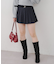 ドットベルト付プリーツミニスカート
