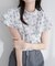 【natural couture】ラッフルフリルフロントアシメブラウス