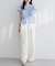 【natural couture】イージーウエストワイドパンツ