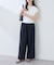 【natural couture】イージーウエストワイドパンツ