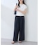 【natural couture】イージーウエストワイドパンツ