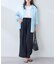 【natural couture】イージーウエストワイドパンツ