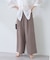 【natural couture】イージーウエストワイドパンツ