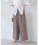 【natural couture】イージーウエストワイドパンツ