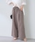 【natural couture】イージーウエストワイドパンツ