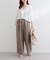 【natural couture】イージーウエストワイドパンツ