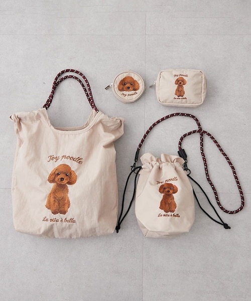 アニマル刺繍丸ポーチ｜ナイスクラップ/オリーブ・デ・オリーブの