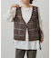 【PUAL CE CIN】クロシェットニットベスト