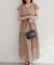 【natural couture】＜プチナチュ＞ウエストシャーリングワンピース