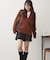 ハーフZIPゆるニットプルオーバー