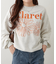 フラワー刺繍スウェット