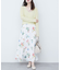 【natural couture】ガーデンフラワー柄フレアスカート