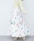 【natural couture】ガーデンフラワー柄フレアスカート