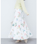 【natural couture】ガーデンフラワー柄フレアスカート