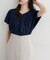 【natural couture】接触冷感ドレープフリルカットソーブラウス