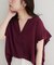 【natural couture】スキッパーフリル袖ブラウス