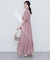 【natural coutur】【WEB限定】カシュクールパフスリーブワンピース
