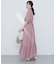 【natural coutur】【WEB限定】カシュクールパフスリーブワンピース