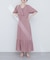 【natural coutur】【WEB限定】カシュクールパフスリーブワンピース