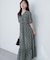 【natural coutur】【WEB限定】カシュクールパフスリーブワンピース