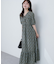 【natural coutur】【WEB限定】カシュクールパフスリーブワンピース