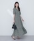 【natural coutur】【WEB限定】カシュクールパフスリーブワンピース