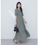 【natural coutur】【WEB限定】カシュクールパフスリーブワンピース