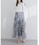 【natural couture】大花プリントメッシュスカート