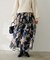【natural couture】大花プリントメッシュスカート