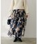 【natural couture】大花プリントメッシュスカート