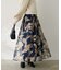 【natural couture】大花プリントメッシュスカート