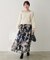 【natural couture】大花プリントメッシュスカート